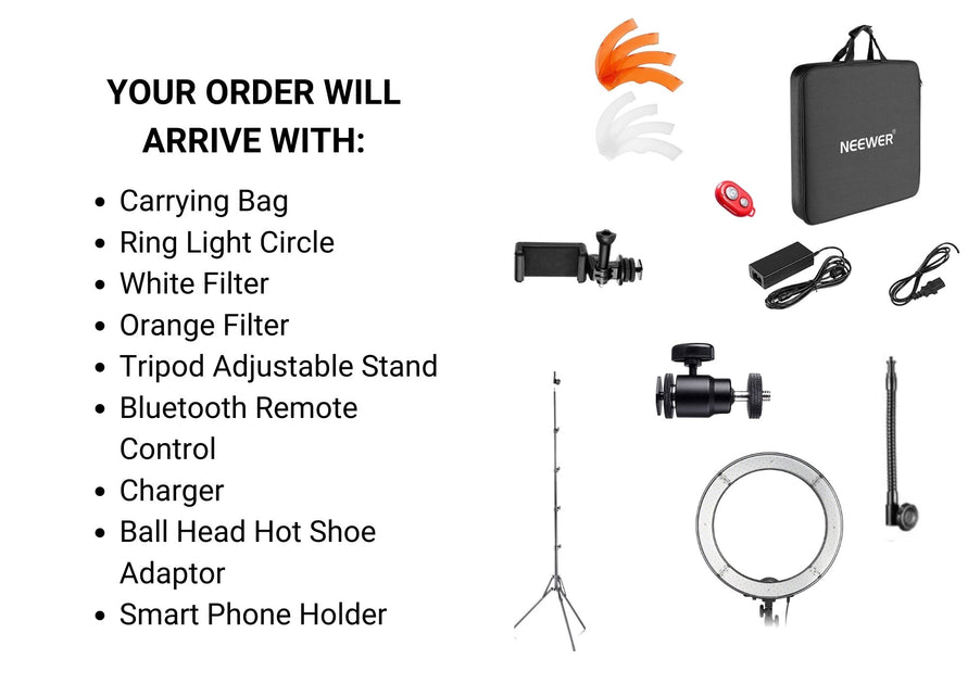 Ring Light with Stand- 18 Dimmable LED Ring Light by Neewer
