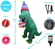 7 Foot Tall Inflatable Dinosaur