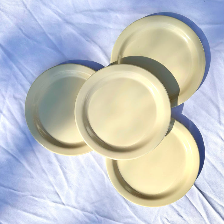 Plates: Off White Plastic Dinner Plates (33)