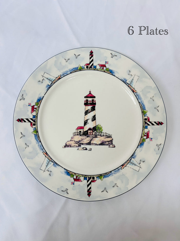 Dinner Plates: Cow and Lighthouse China (13)