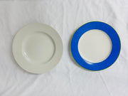 Dinner Plates: Blue Ridged and White (13)