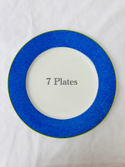 Dinner Plates: Blue Ridged and White (13)