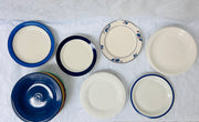 Dinner Plates: Blue Themed Stoneware (20)