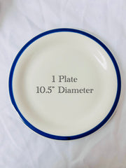 Dinner Plates: Blue Themed Stoneware (20)