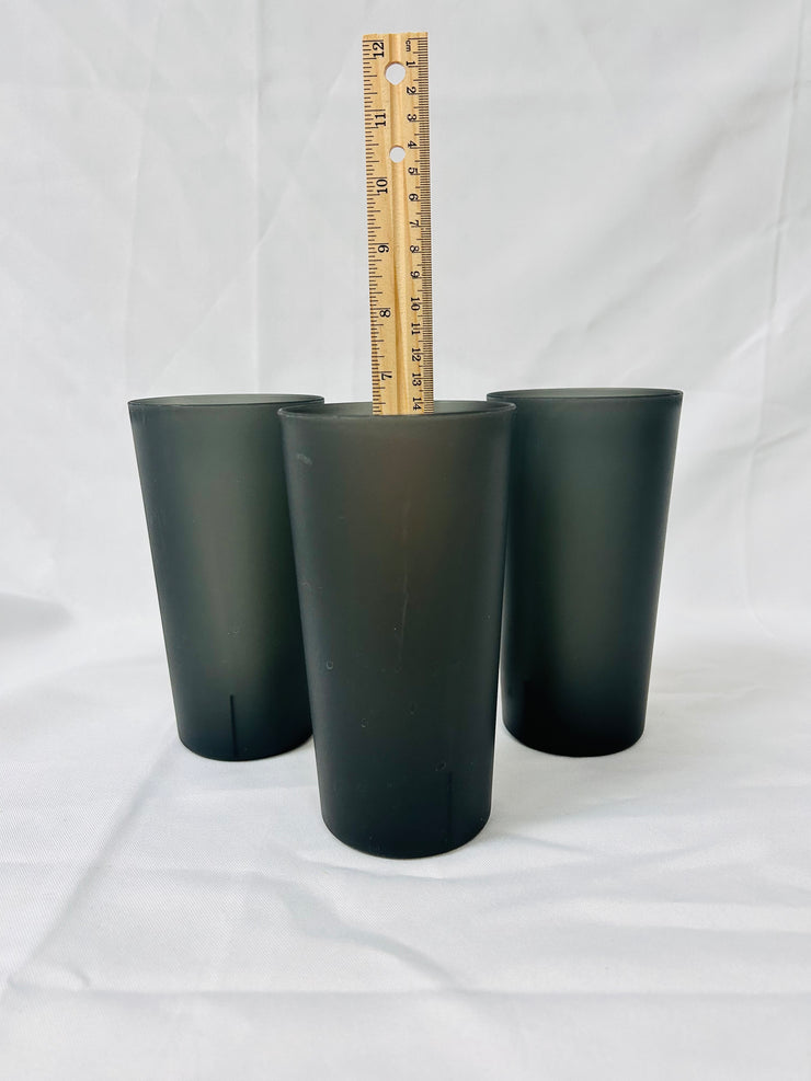 Cups: Tall Black Plastic (20)