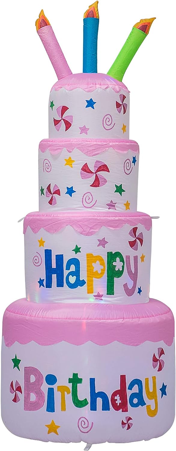 Pink Inflatable Birthday Cake