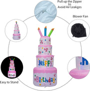 Pink Inflatable Birthday Cake