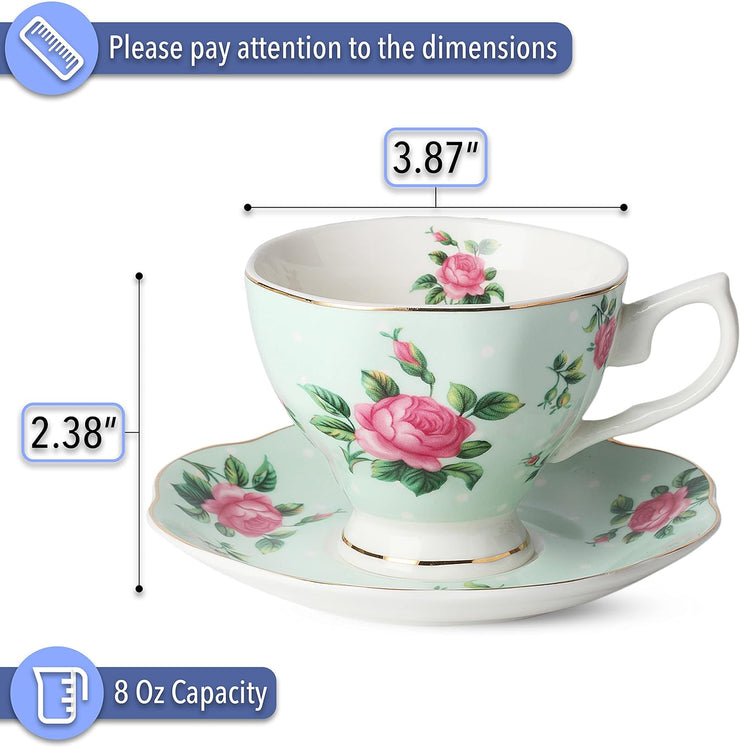 Tea Party: Teacups and Saucers (8)