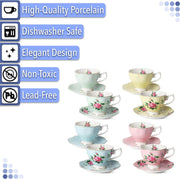 Tea Party: Teacups and Saucers (8)