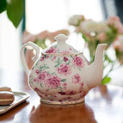 Tea Party: Porcelain Floral Teapot (38oz)