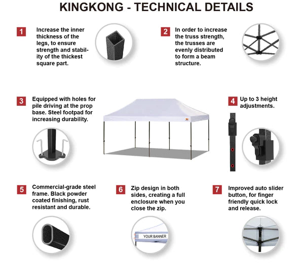 10 x 20 White Commercial Grade Tent Canopy