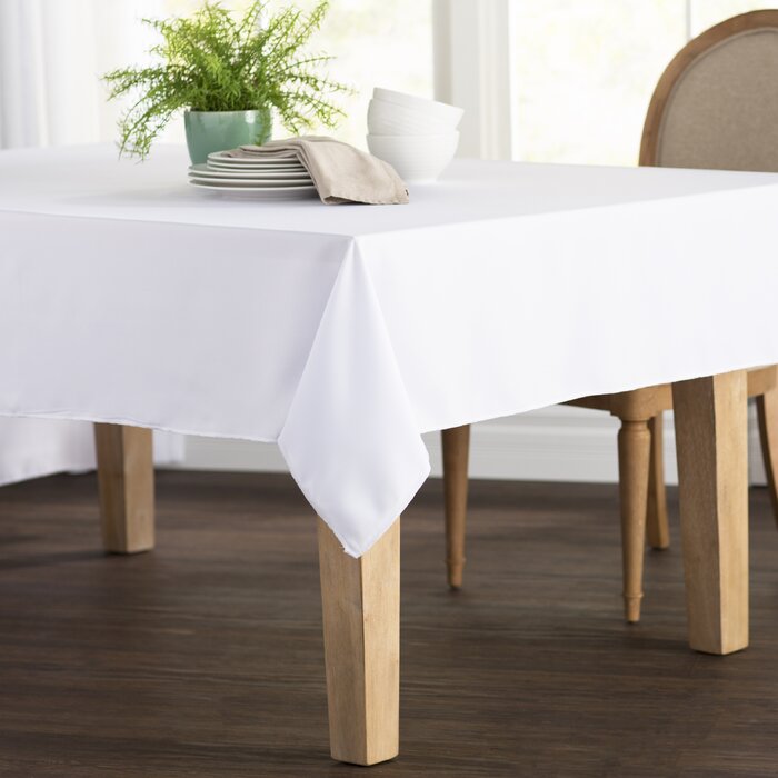 White Poplin Tablecloth