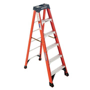 6 ft. Fiberglass Werner Step Ladder with 300 lb. Load Capacity - Heron