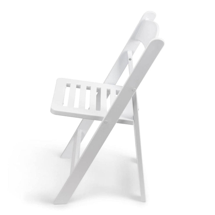 Slatted White Resin Chairs
